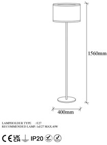 Candeeiro de Pé Way – Vintage – 40 x 40 x 156 cm