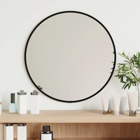 Espelho de parede Ø40 cm redondo preto