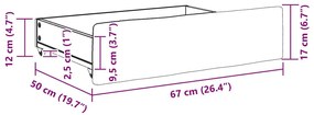 Gavetas de cama 2 pcs derivados de madeira e veludo preto