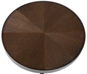 Mesa de apoio castanha escura e prateada RAMONA Beliani