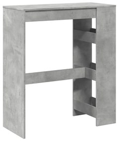 Mesa de bar c/ prateleiras derivados de madeira cinza cimento