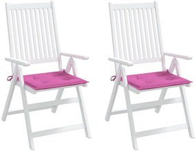 Almofadões p/ cadeira 2pcs 50x50x4cm tecido rosa