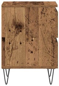 Cômoda de Cabeceira vidaXL Madeira Antiga 40x35x50 cm Madeira de Engen