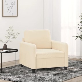 vidaXL Poltrona 60 cm veludo cor creme