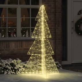 vidaXL Árvore de Natal com 240 LEDs Branco quente 180 cm Acrílo
