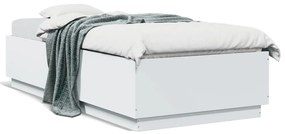 vidaXL Estrutura de cama 90x200 cm derivados de madeira branco