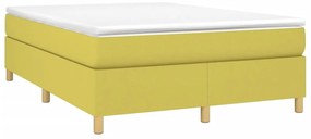 Estrutura de cama sem colchão 140x190 cm tecido verde
