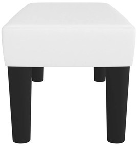 Banco 70x30x30 cm couro artificial branco