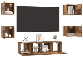 Conjunto de móvel de TV Outros com armazenamento com porta 6 pcs Madei