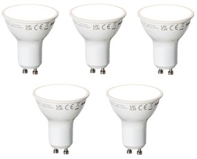 Conjunto de 5 lâmpadas LED GU10 inteligentes brancas 7W 700 lm 3000K