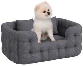 PawHut Cama para Cães Pequenos Cama para Animais de Estimação com 2 Al