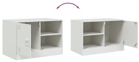 Móveis de TV 2 pcs 67x39x44 cm aço branco