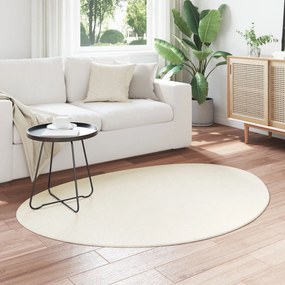 Tapete 'HUARTE'de Pile Curta Suave e Lavável Creme 100x200 cm