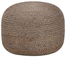 Pufe Artesanal 45x30 cm Juta Cinzento-claro