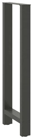 Pés para mesa de bar antracite 2 peças 40x(110-111) cm aço