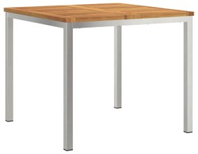Conjunto de Jantar de Jardim vidaXL 3 Peças Madeira Sólida de Acácia