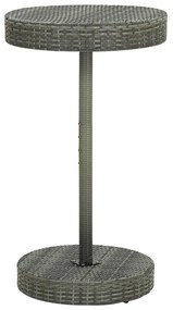 Mesa de jardim 60,5x106 cm vime PE cinzento