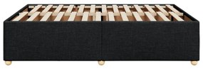 Estrutura de cama sem colchão 160x200 cm tecido preto