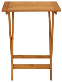 3 pcs conjunto de bistrô vime PE e madeira maciça cinzento