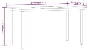 5 pcs conjunto de jantar para jardim com almofadões cinzento