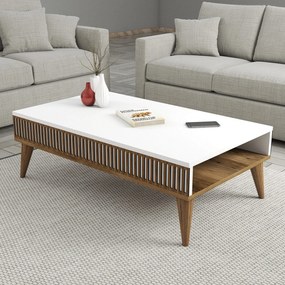 Mesa de Centro Milan – Nogueira Branca – 105 x 34,6 x 60 cm