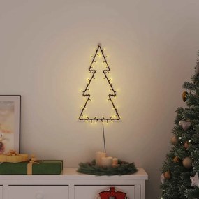 vidaXL Luzes de Natal silhueta da árvore Natal 80 LEDs branco quente