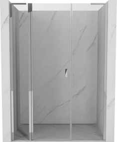 Mexen Mist L porta de duche de abrir 140 cm, transparente, cromado - 8A4L-140-001-01-00