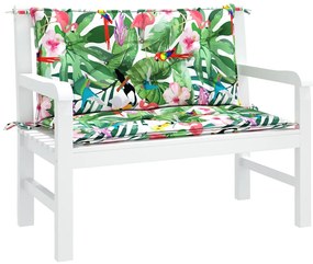 Almofadões p/ banco de jardim 2 pcs 100x50x7 cm tecido multicor