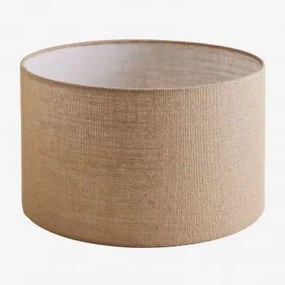 Pantalla Para Lâmpada Ø40 Cm Em Linho Azoia Linho Castanho Areia - Sklum