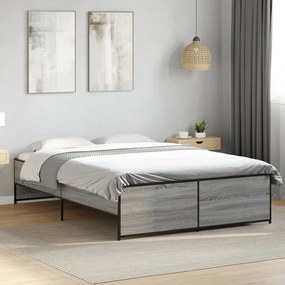 Estrutura de cama 120x190 cm derivados madeira/metal