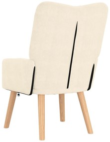Poltrona Relaxante Cream em Tecido Corduroy