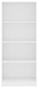 Estante com 4 prateleiras 60x24x142 cm contraplacado branco