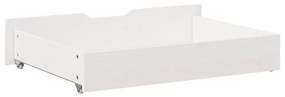 Gavetas para cama 2 pcs 85x55x17 cm pinho maciço branco