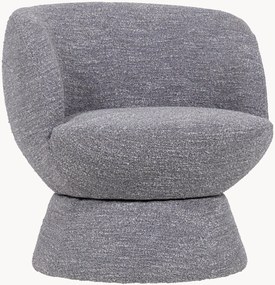 Poltrona giratória estofada em bouclé Shuffle