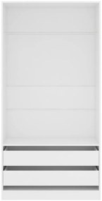 Roupeiro 100x50x200 cm derivados de madeira branco