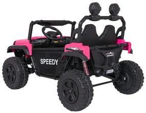 Jipe elétrico para Crianças 2 Lugares 24V 4x4 PASSION 4x4 Off-Road Rodas Espuma EVA, Assento couro ecológico Rosa