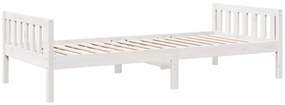 Cama de criança sem colchão 90x200 cm pinho maciço branco