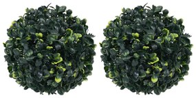 vidaXL Bolas de buxos artificiais 2 pcs 22 cm