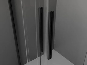 Mexen Velar L Duo cabine de duche deslizante 100 x 90 cm, transparente, preta - 871-100-090-02-03-70