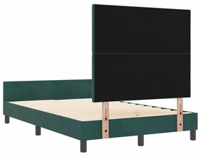 estrutura da cama vidaXL verde escuro 120x200 cm veludo