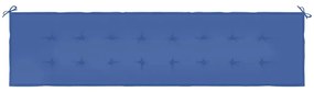 Almofadão p/ banco de jardim 200x50x4cm tecido oxford azul real