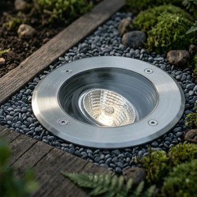 Projetores de chão para exterior modernos em aço AR70 ajustáveis IP65 - Delux