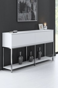 Consola Lord – Branco Prateado – 150x80x30 cm