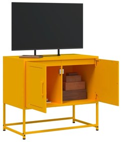 Móvel de TV 68,5x39x60,5 cm aço amarelo mostarda