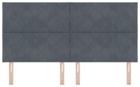 Cabeceira Design Blocos Diamentados Cinza Escuro 180 cm Veludo