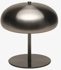 Lâmpada De Mesa Led Sem Fios Em Ferro Hilma Cinza Cromado - Sklum