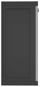 Móvel de arrumação para exterior 65x37x85 PP cinzento e preto