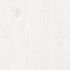 Cama com estante sem colchão 75x190 cm pinho maciço branco
