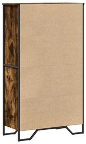 Armário alto 79,5x35,5x137,5 cm deriv. madeira carvalho fumado