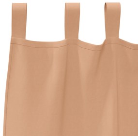 Cortinas opacas 2 pcs Castanho-claro 175 x 140 cm Poliéster